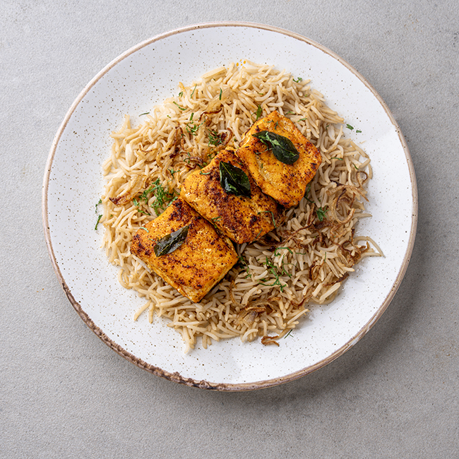 Mangalorean Tawa Fish With Tamarind Rice